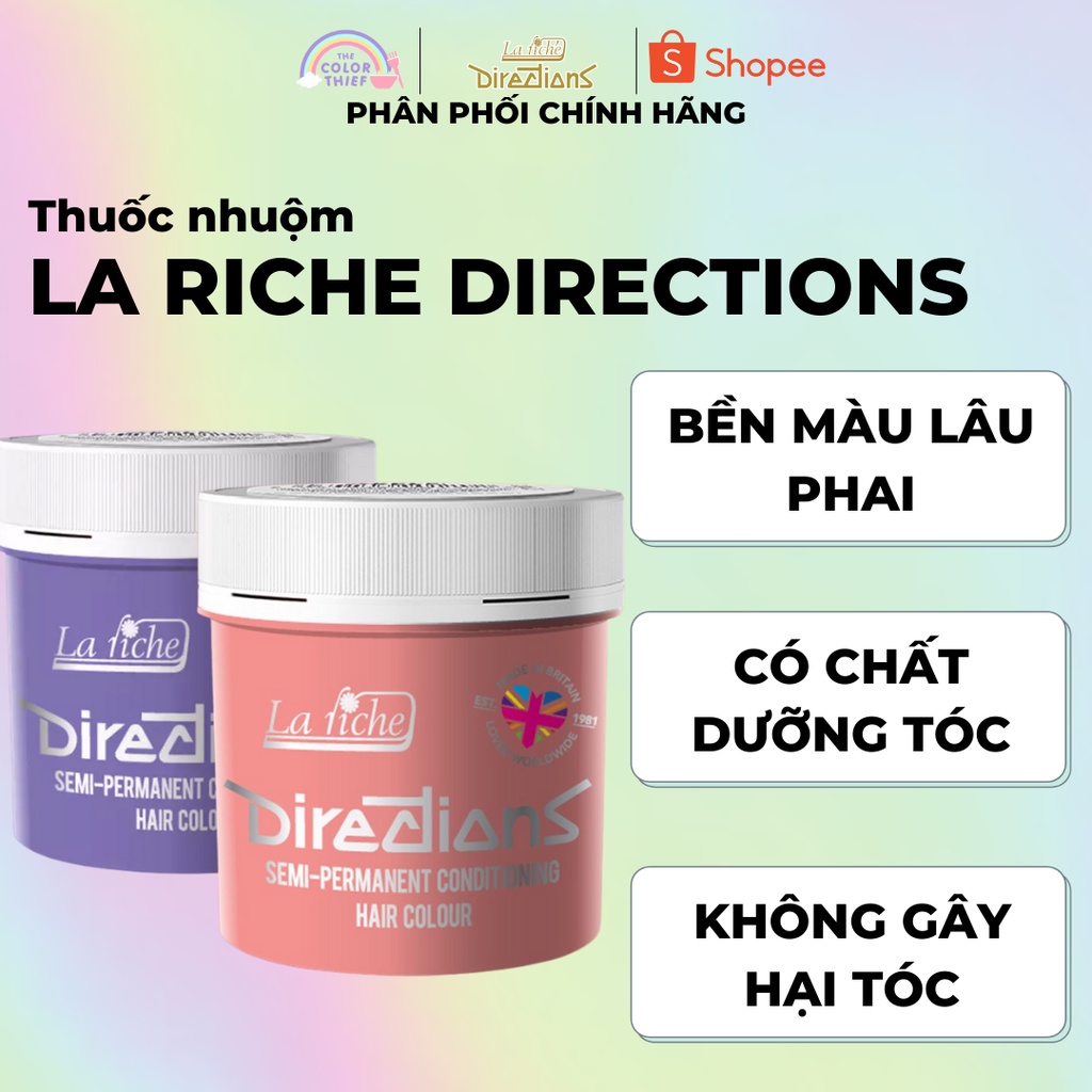 Thuốc nhuộm tóc La Riche Directions dạng Semi-perminant cho tóc tẩy - The Color Thief