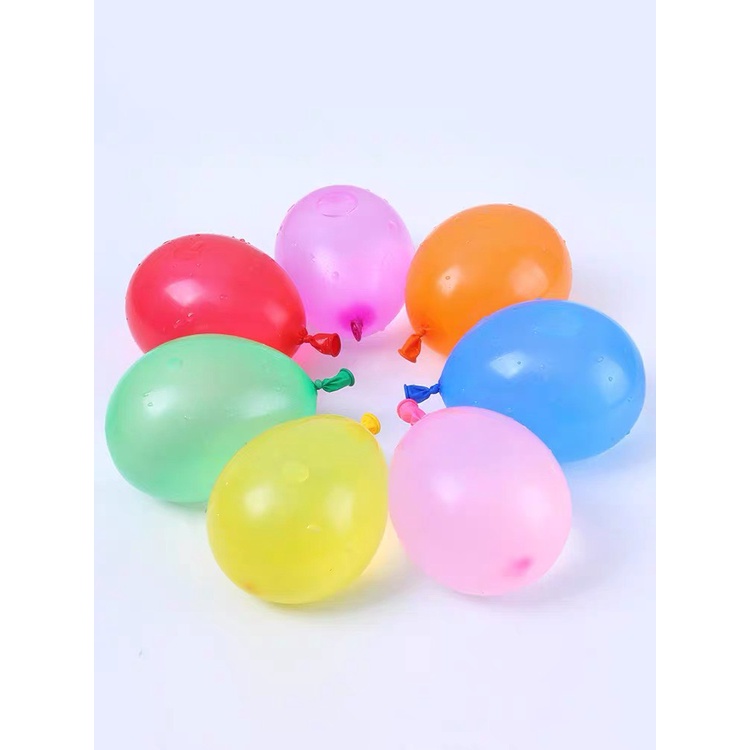 Bóng bay nước 111 quả, Bóng nước được lắp sẵn vào 3 chùm và 1 đầu nối vòi nước