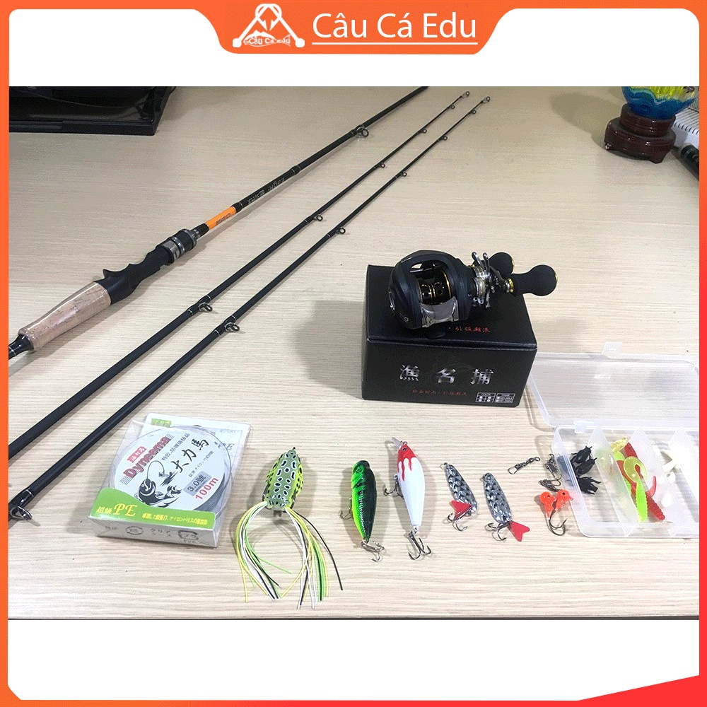 Bộ Cần Câu Lure Máy Ngang Giá Rẻ Siêu Bạo Lực Số 8 - Cần Câu Eagle Super Và Máy Ngang Eagle | Caucaedu