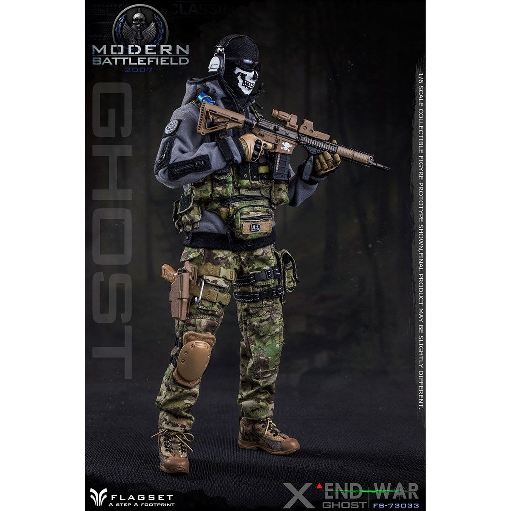 Mô hình lính nam 1:6 Flagset FS73033 End War Ghost X chính hãng, nguyên SEAL