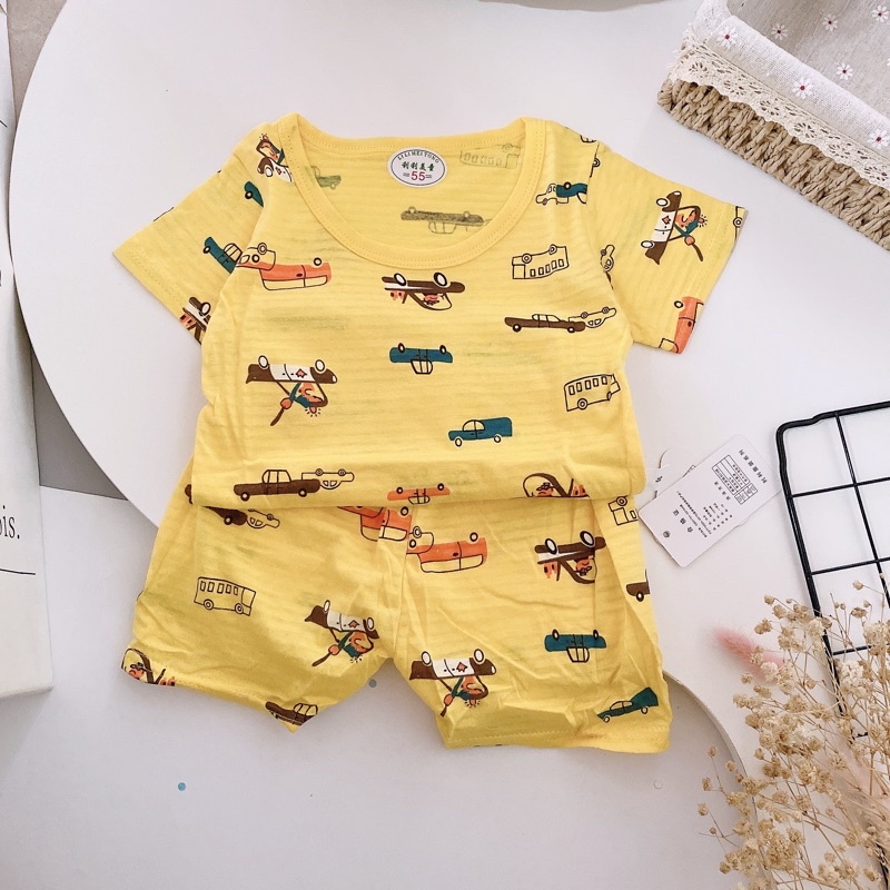 Sale !!! (Bảng Nhí) Bộ Cộc Cotton Sợi Tre Hàng Quảng Châu Cho Bé (8-16kg)(1426 ) Shop Phúc Yến