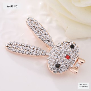 CÀI ÁO CON THỎ ĐÍNH ĐÁ PHA LÊ - A491