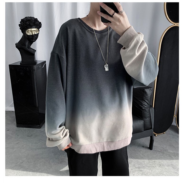 Áo thun tay dài Sweater form rộng UNISEX, áo sweater loang màu