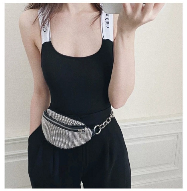 🌿Rẻ nhất Shopee🌿Túi bao tử nữ đính đá