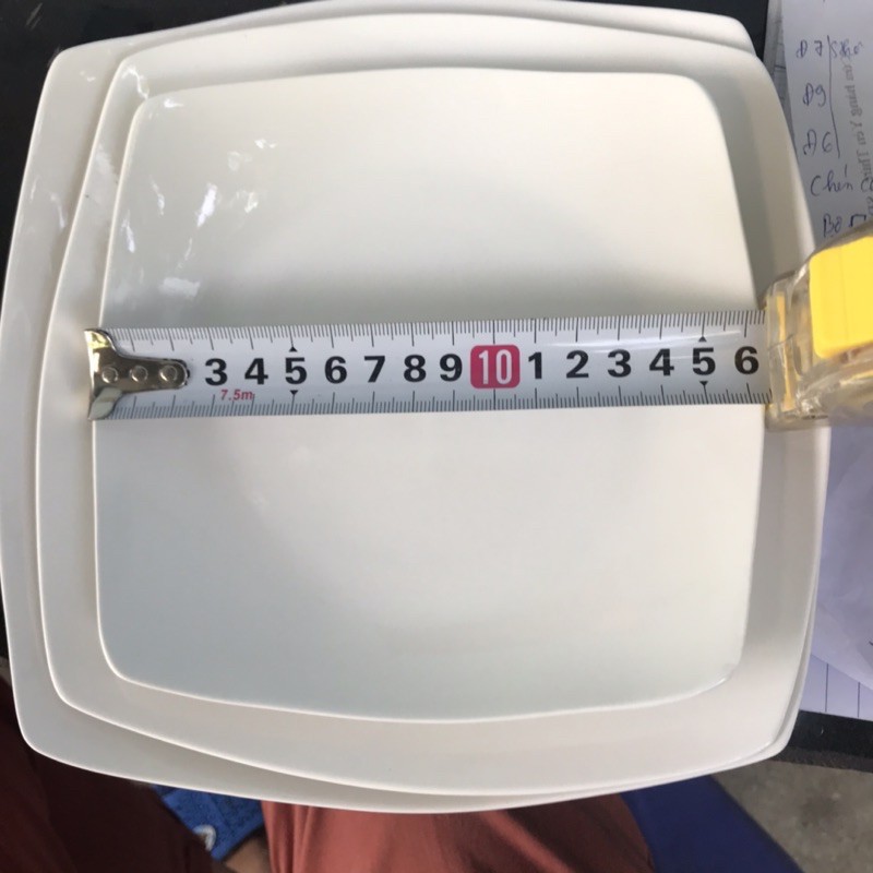 Đĩa sứ 8 inch đường kính 20cm trắng tròn vuông các loại sâu lòng  nông lòng