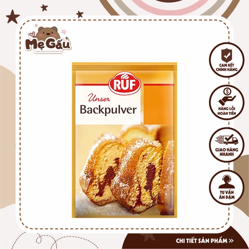 Bột nở/ bột nổi / baking powder RUF 15gr