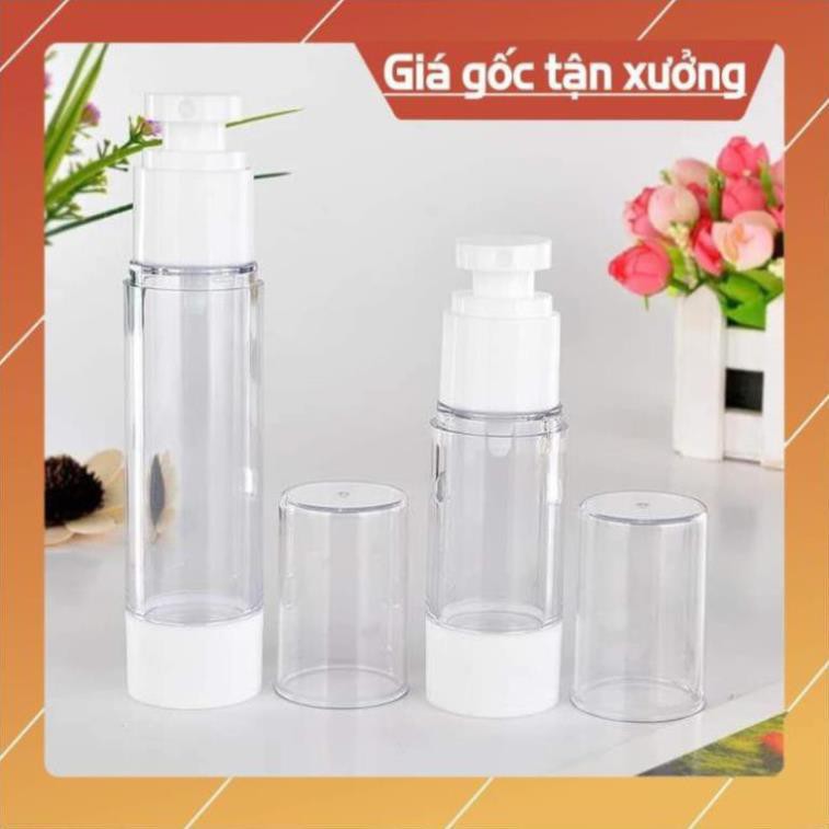 Chai Chiết Mĩ Phẩm ❤ RẺ VÔ ĐỊCH ❤ Chai nhựa hút chân không 15ml,30ml,50ml,100ml chiết mỹ phẩm , phụ kiện du lịch
