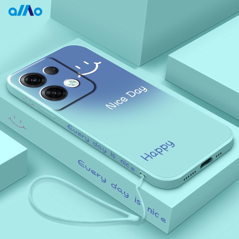 Ốp Điện Thoại Màu Tương Phản Chống Sốc Hình Mặt Cười Cho OPPO Reno8 Pro 4G Reno8 Z 5G A77 4G