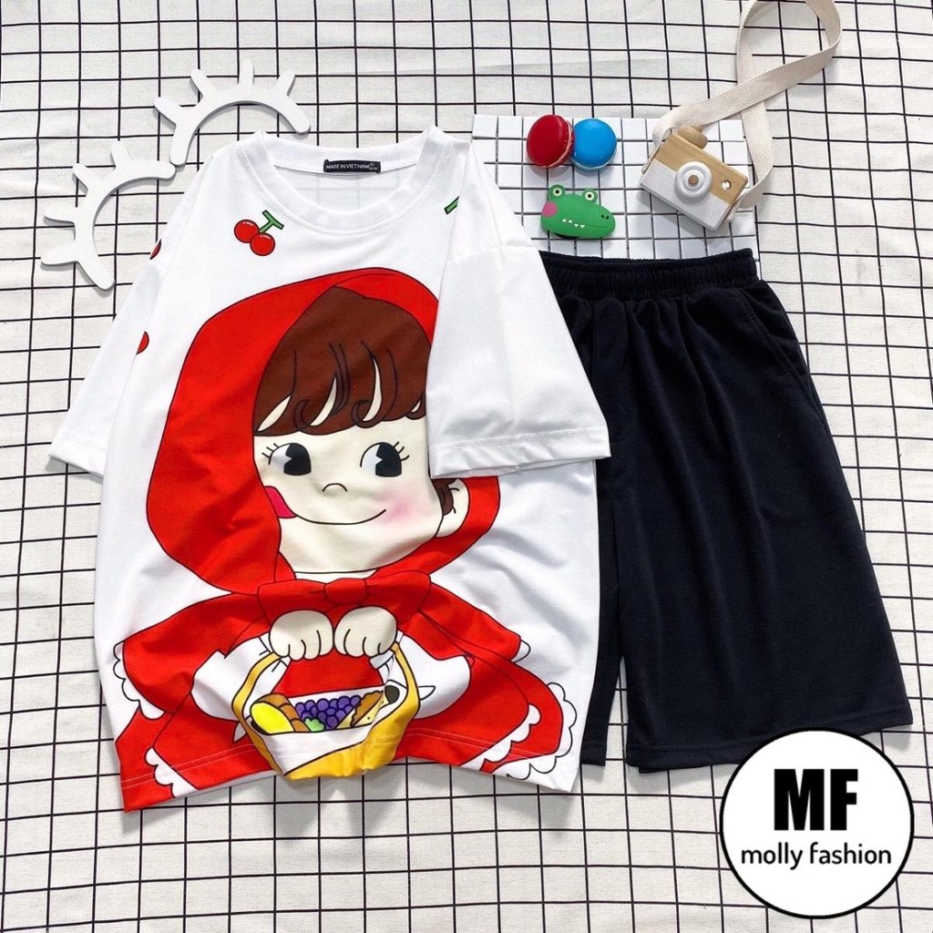 Set đồ bộ hoạt hình ❤️ Bộ mặc nhà Cartoon KHĂN ĐỎ form rộng Freesize Molly Fashion