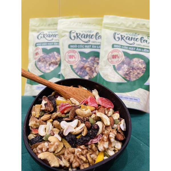 Granola siêu hạt ăn kiêng ngũ cốc giảm cân dinh dưỡng eat clean không đường thêm hạt Macca