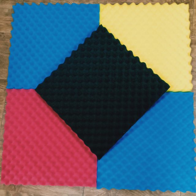 Sét 25 Tấm mút tiêu âm Hình trứng (Hột gà ). Kèm keo dán - Kt 50 x 50cm dày 5cm. Nhiều màu