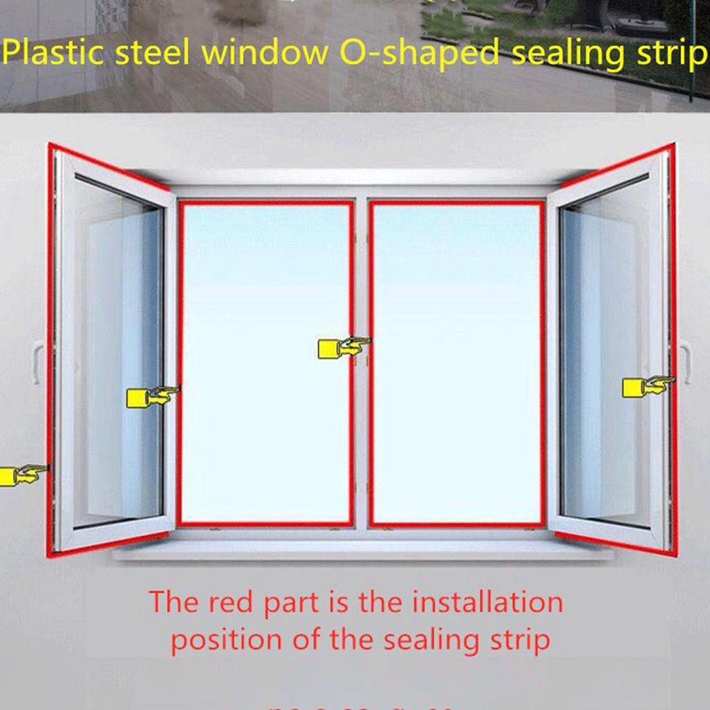 YIYU Miếng Chặn Khe Hở Cửa Sổ Bằng Silicone Chống Gió Không Mùi