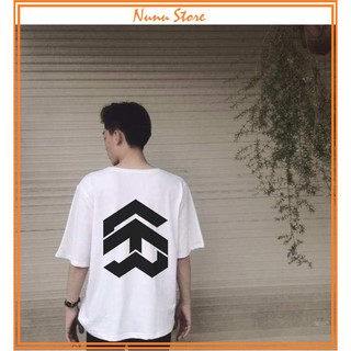 Áo thun tay lỡ unisex form rộng in mũi tên đen in sau lưng