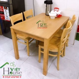 Bộ bàn ăn 4 ghế mặt gỗ giá rẻ (Freeship nt HCM)
