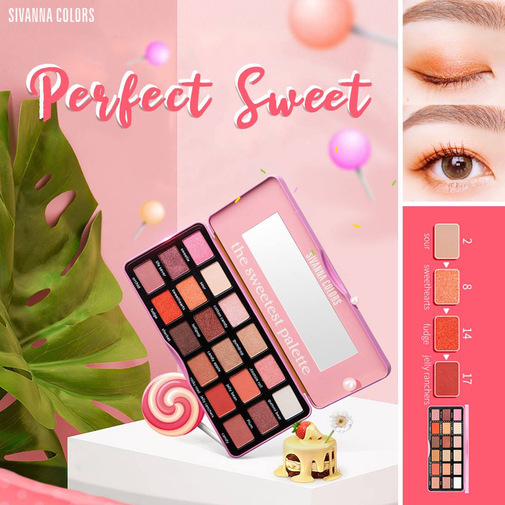 Bảng phấn mắt Sivanna Colors The Sweetest Palette 18 ô