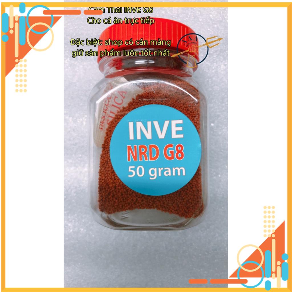 50Gr Cám Thái INVE G8 Cám hạt dùng ngay dành cho cá guppy, betta,cá nhỏ, cá vàng.. MSP67869