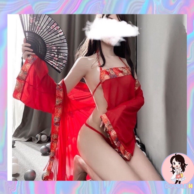 Set đồ ngủ cosplay hoạ tiết hoàng gia cổ trang