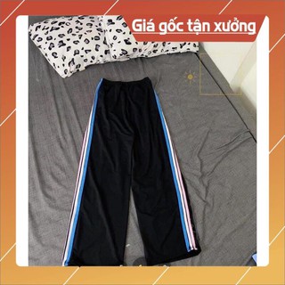 Quần 3 sọc ống rộng cầu vòng