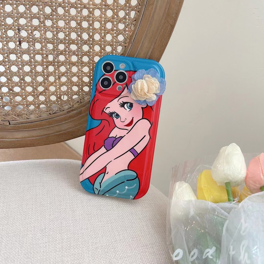 Ốp Điện Thoại tpu In Hình Nàng Tiên Cá Cho iphone 14 13 pro max ins12 pro max x / xs max11 pro max xsmax Hoạt Hình