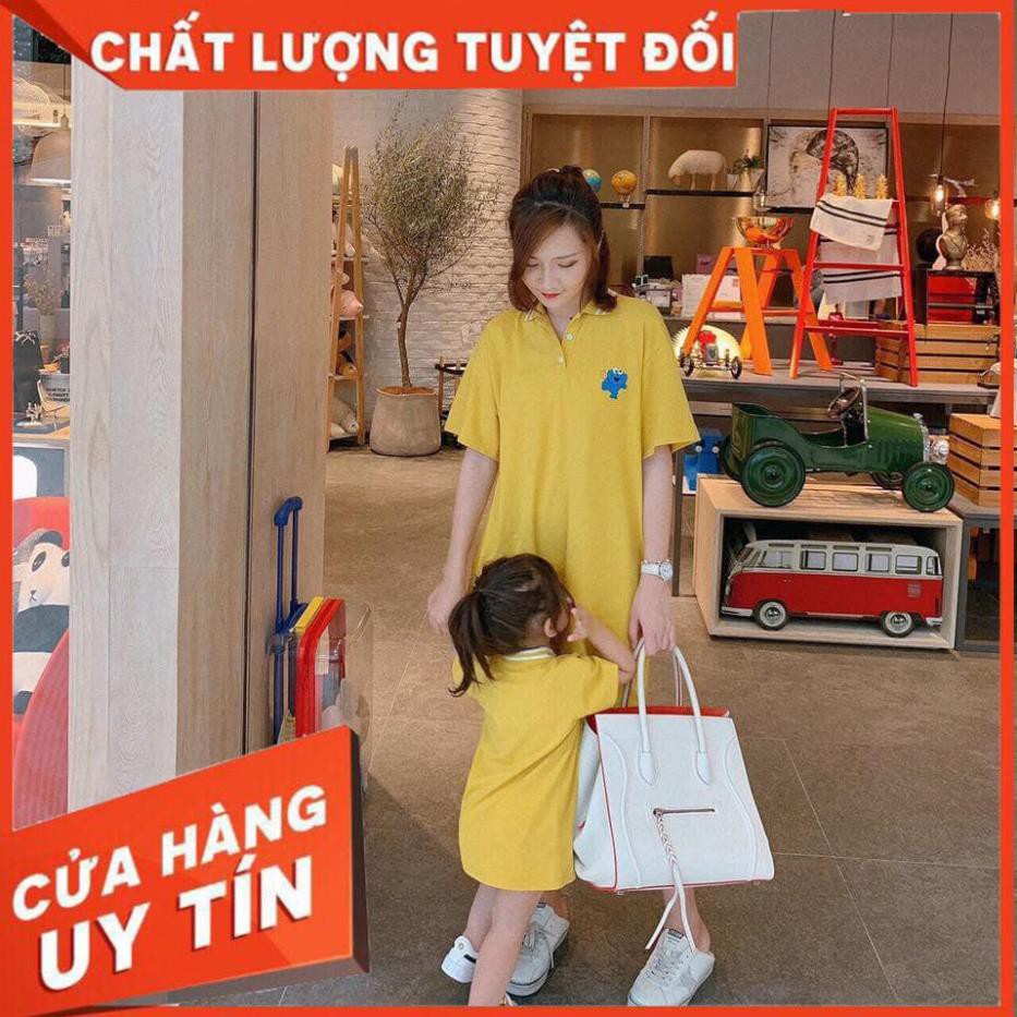 [AdodaShop] [ GIÁ XƯỞNG + ẢNH THẬT ] Set váy đôi mẹ bé màu vàng xinh xắn AD01 Minhman138 [ kèm video ]