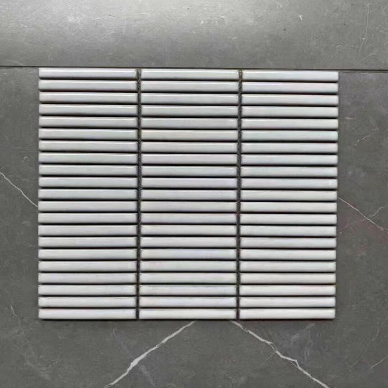 Gạch Mosaic Que Đũa Màu Trắng