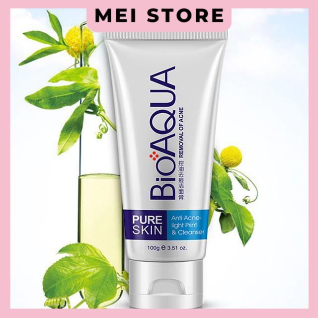 Sữa rửa mặt lành mụn Bioaqua Pure Skin Anti Acne Cleanser