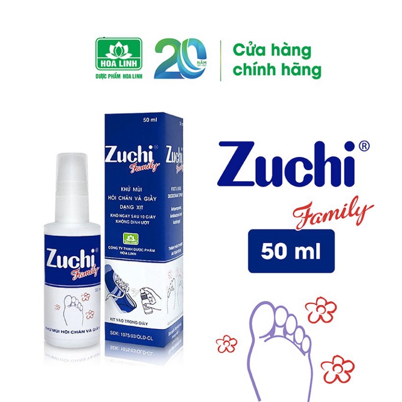 ✔️CHÍNH HÃNG✔️ Xịt khử mùi Zuchi Family dung tích 50ml