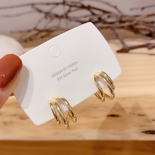 Bông Tai Chữ C Đính Ngọc Trai Và Đá Phong Cách Retro Pháp 2022