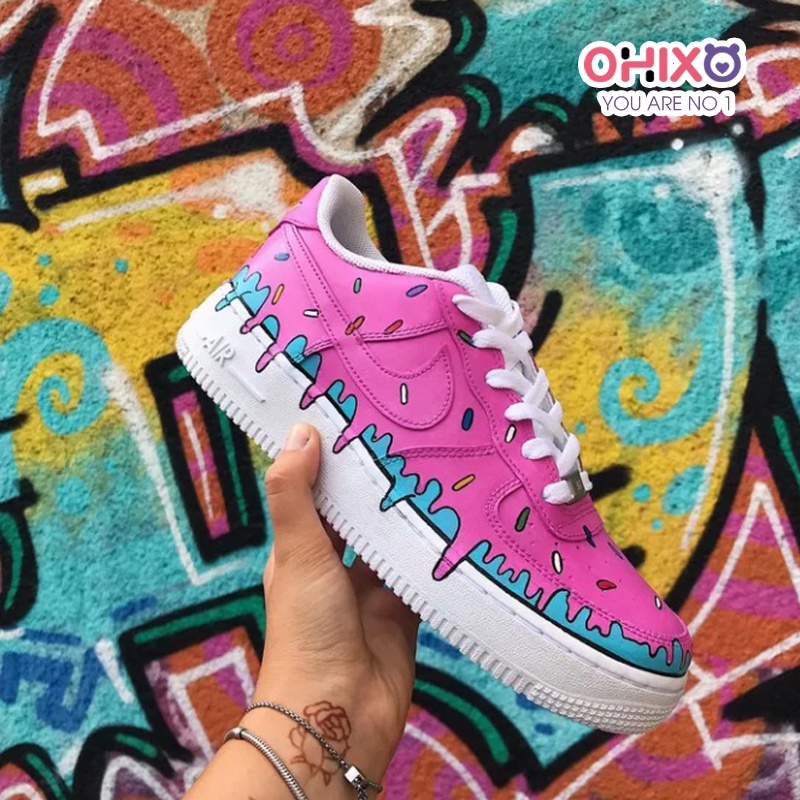 Giày Custom 𝐍𝐈𝐊𝐄 𝐀𝐈𝐑 𝐅𝐎𝐑𝐂𝐄 Thể Thao Nam Nữ Sneaker Hàn Quốc Chất Đẹp Đế Bằng OHIXO AFC03