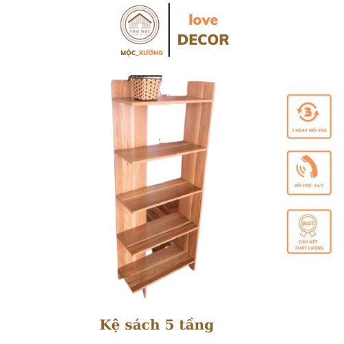 Kệ góc 5 tầng đa năng bền đẹp chắc chắn dễ vệ sinh - Kệ để sách 5 tầng gỗ MDF phủ sơn bóng cao cấp - Bảo hành 6 tháng