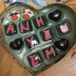 Socola valentine - Mẫu “ANH YÊU EM”