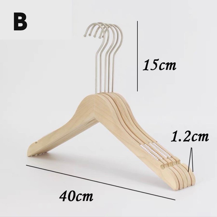 Móc Gỗ Treo Quấn Áo, Hoặc Để Chụp Quần Áo