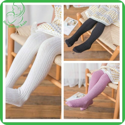 QUẦN TẤT LEN CÓ BÀN MÀU TRƠN CHO BÉ GÁI SZ 3 THÁNG ĐẾN 5 TUỔI