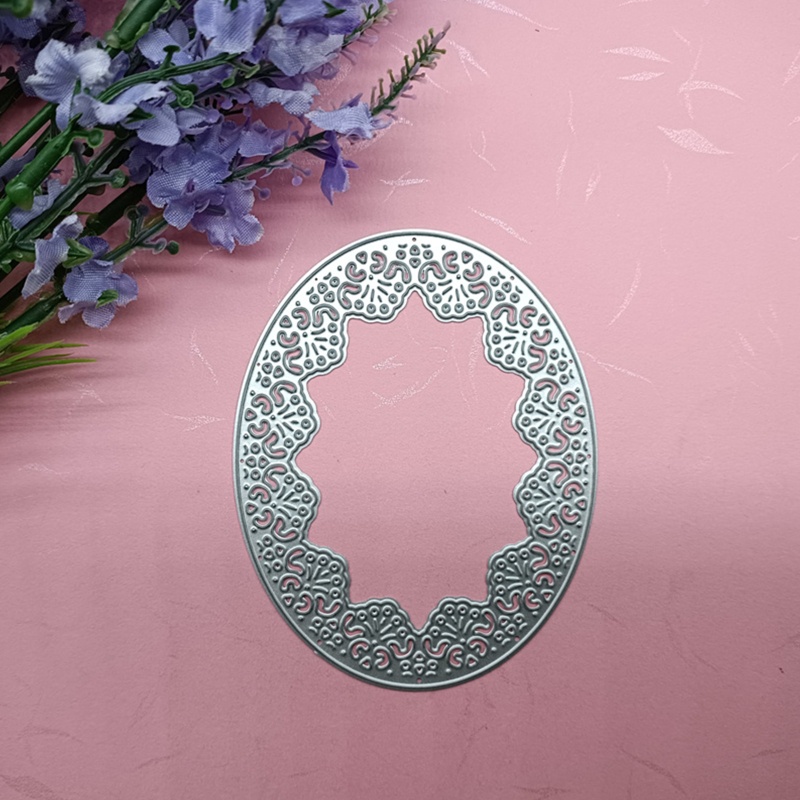 Khuôn Cắt Giấy Kim Loại Hình Oval Xinh Xắn