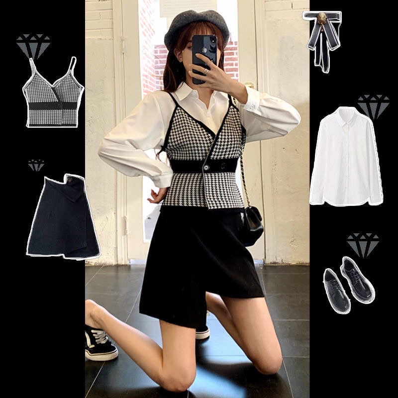 Áo Dây Yếm Nữ Màu Đen Trắng Cổ V Chất Len Mongtoghi Loại 1 Dày Dặn Dễ Mix Đồ Hách Eo Tôn Dáng Style Hàn Quốc