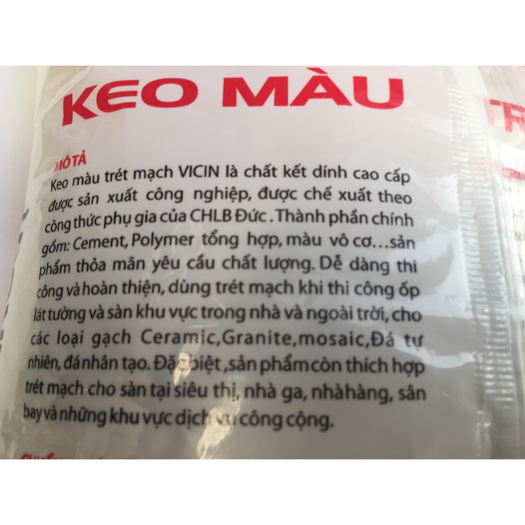 Keo chà mạch - Bột trét mạch bịch 1kg