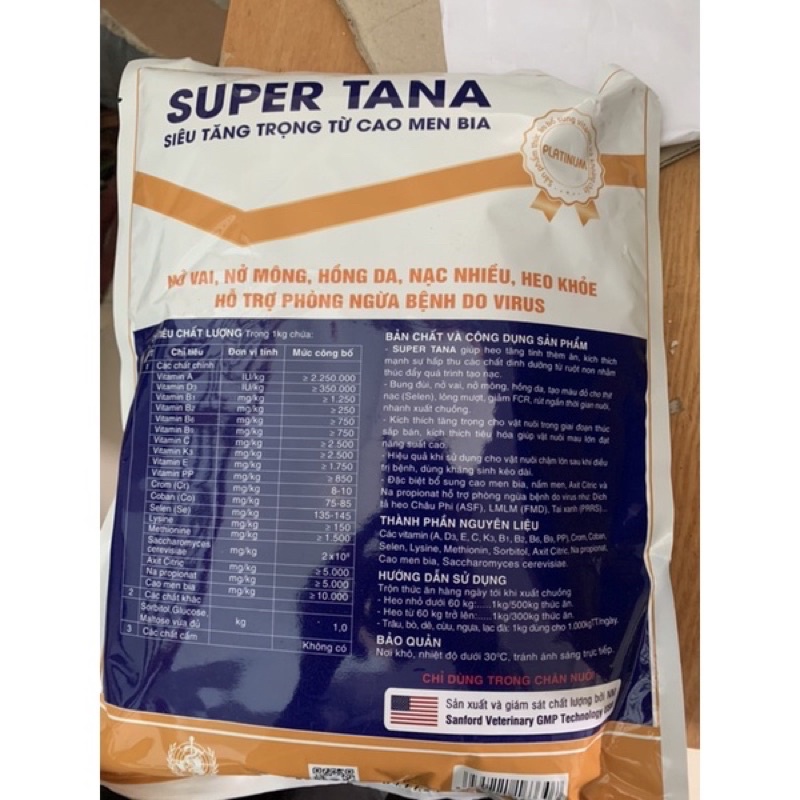 VỖ BÉO HEO SUPPER TANA 1kg