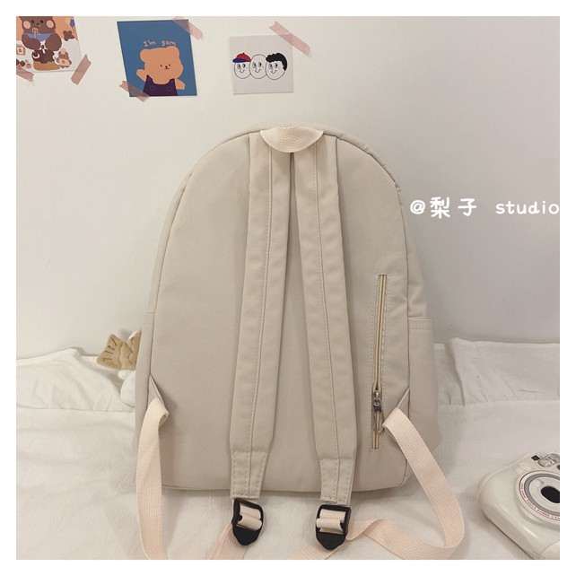 Balo vải balo thời trang TIỆM TÚI CỦA KEM balo nữ Móc khóa Mèo Cá TX134