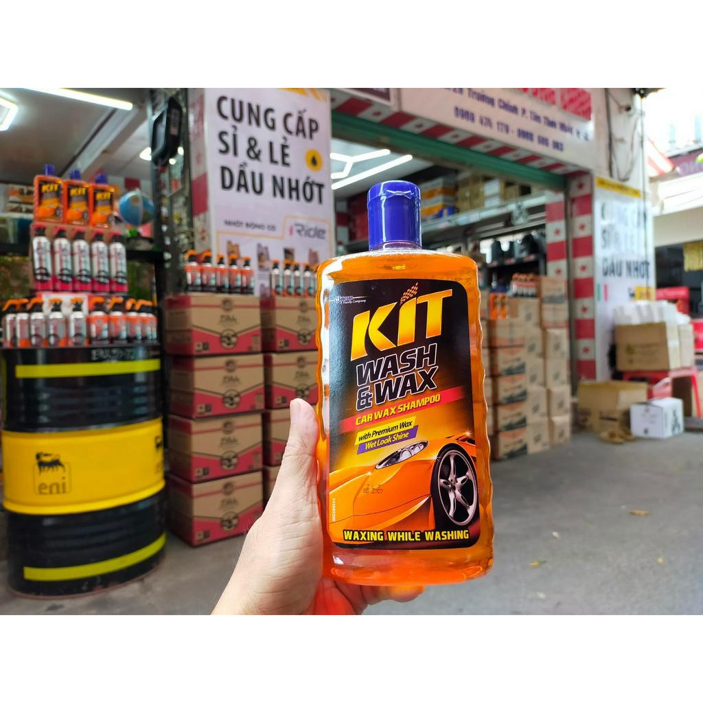 Xà bông rửa xe, phủ bóng nước sơn KIT WASH &amp; WAX 500ML hàng nhập khẩu