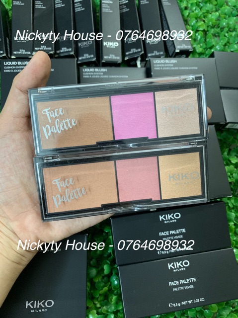 Bảng phấn má và tạo khối Kiko Face - 01 Elegant Charme