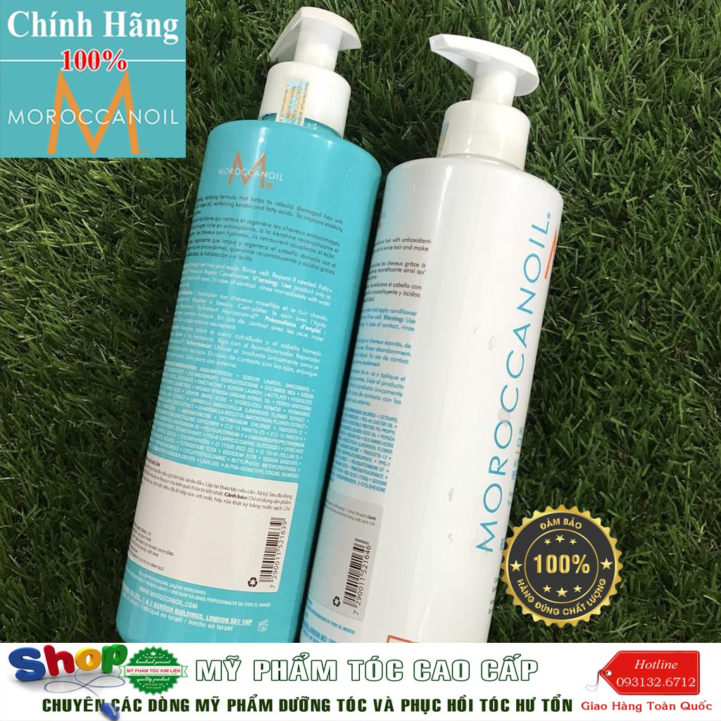 [Moroccanoil-chính hãng] Dầu gội xả phục hồi tóc hư tổn Moroccanoil Moisture Repair 500mlx2