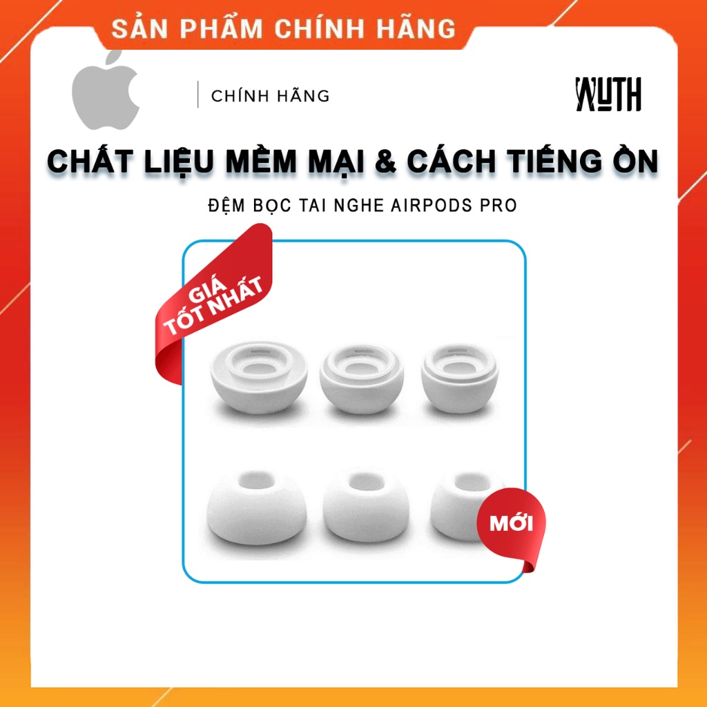 Bộ Nút Đệm Tai Nghe Bằng Silicon Mềm Mại Cho Tai Nghe AP Pro - SHOPAUTHVN