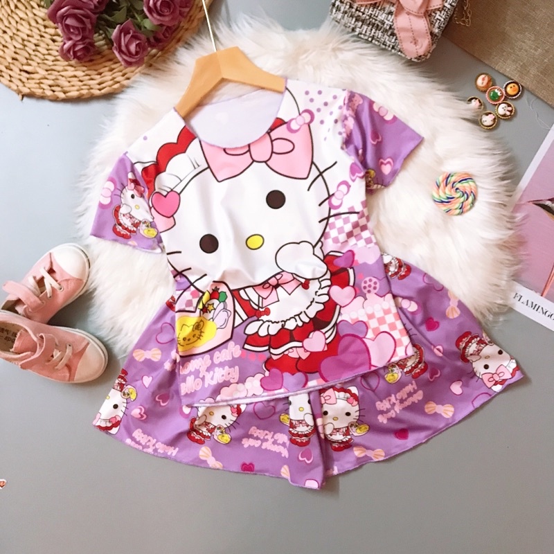 set quần giả váy cotton lạnh 3D cho bé 13kg tới 42kg