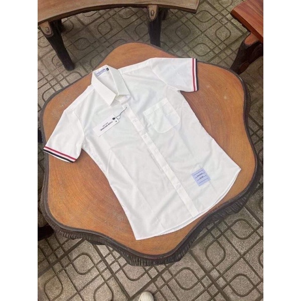 Áo Sơ Mi Cộc Trắng Thoms