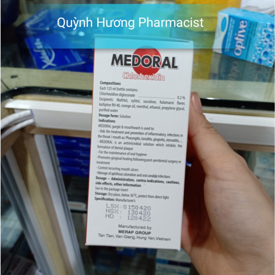 Nước súc miệng MEDORAL 125 và 250ml cho hơi thở thơm mát