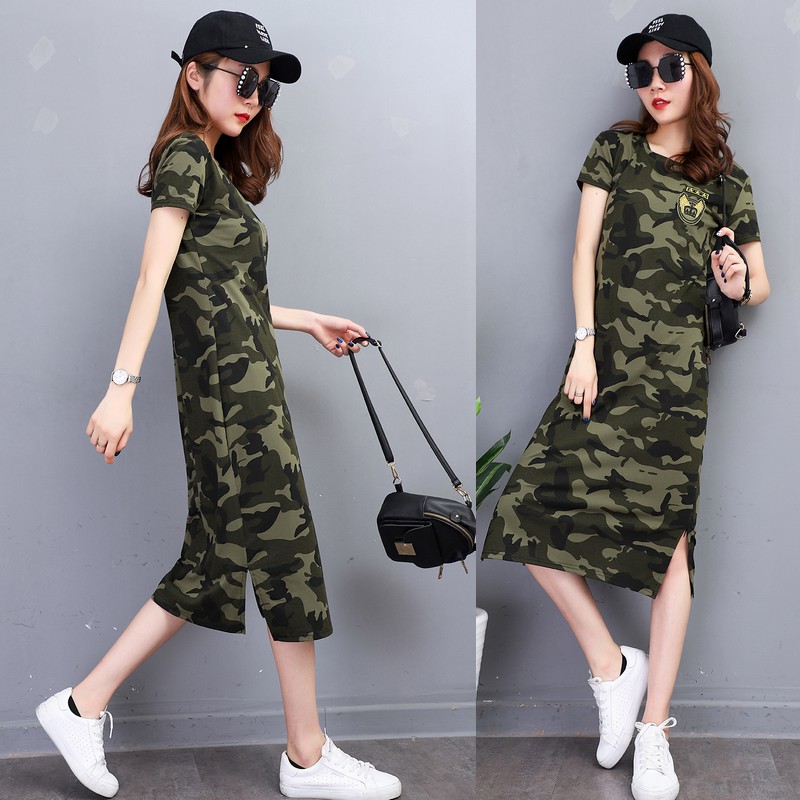 Đầm Nữ Tay Ngắn Họa Tiết Rằn Ri Thời Trang Cá Tính