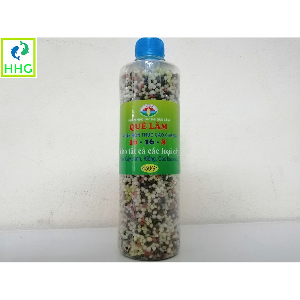 Phân bón thúc cao cấp Quế Lâm 450g NPK 16-16-8, dùng cho tất cả các loại cây (hoa, cây cảnh, rau, củ, quả,...)