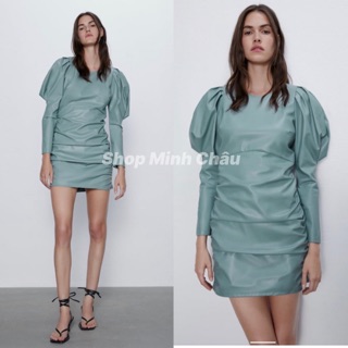 Váy da Zara auth canh sale, kèm ảnh thật