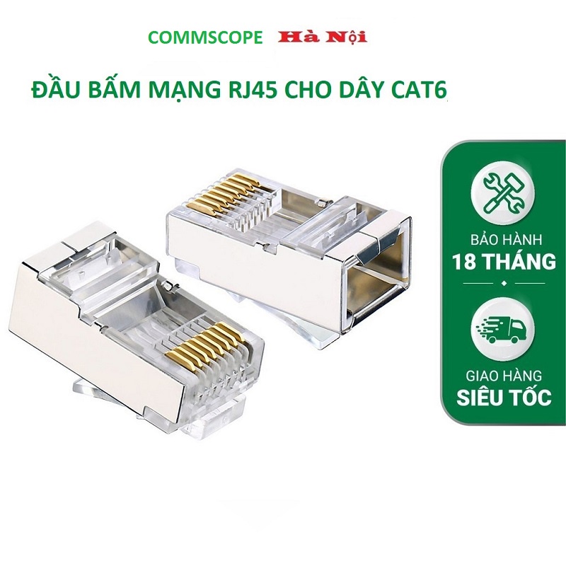 Hạt mạng cat6 bọc kim FTP chống nhiễu Commscope/AMP