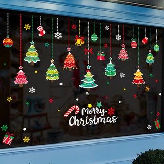 decal dán kính dây treo cây thông noel